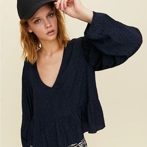 Aritzia Little Moon Campari Blouse